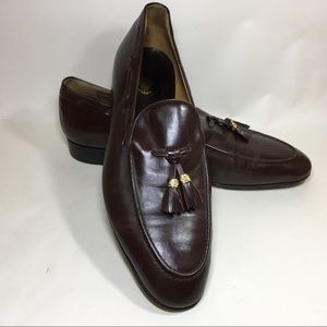 Vtg Mens Gucci Brown Leather Loafers sz 9.5